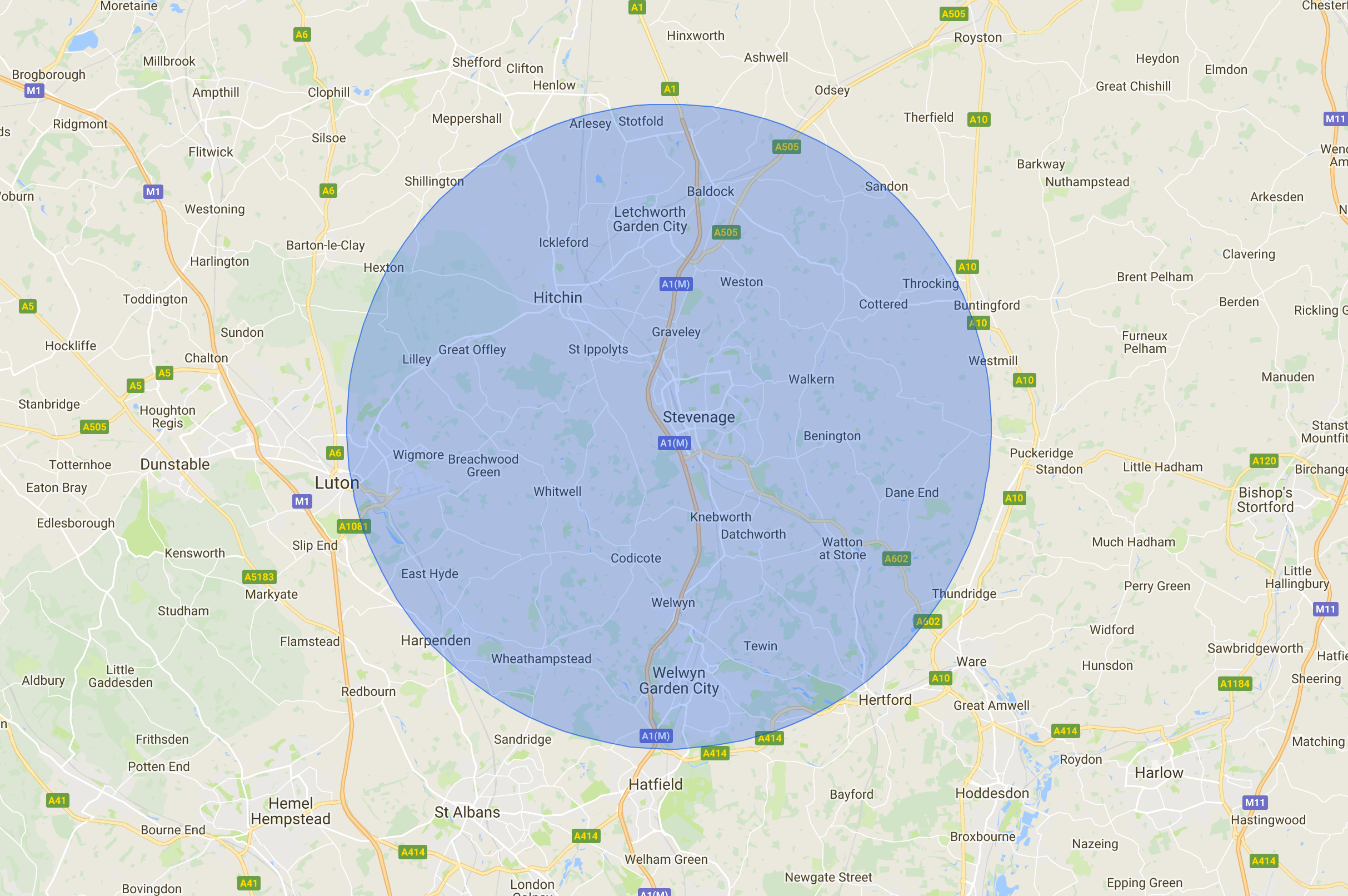 radius map